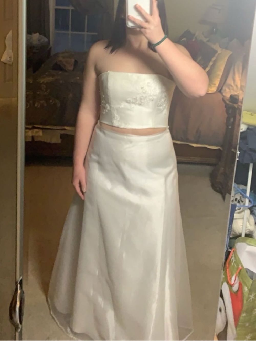 Faviana white strapless prom/wedding dress #prom #eveningwear #formal